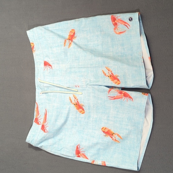 Johnnie-O Swim Trunks Men's XXL Blue Baja Toma Shorts Crawfish NWT - Picture 1 of 13